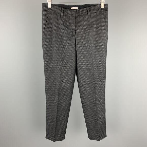 MIU MIU Size 2 Grey Houndstooth Wool Dress Pants - Picture 1 of 5